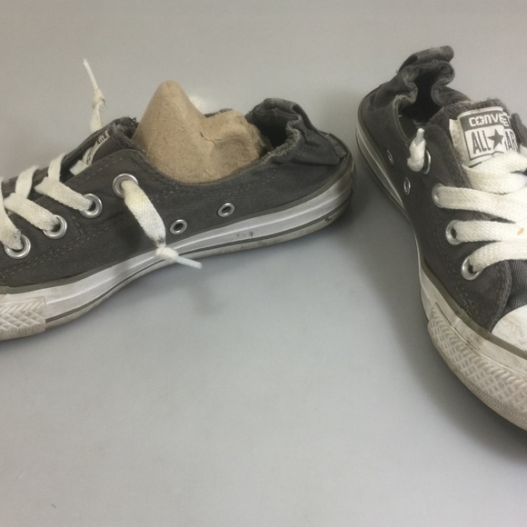 Converse All Star Gray Low Rise Kicks Womens 7 - Picture 2 of 8